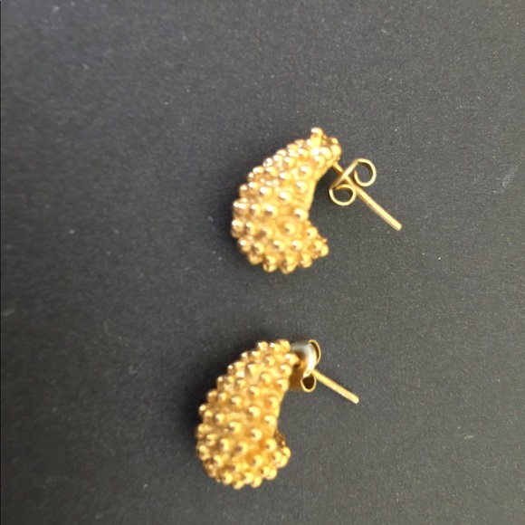 Large size red real Coral balls Necklace & Gold tone real silver Earrings 3 Pc - Picture 5 of 16